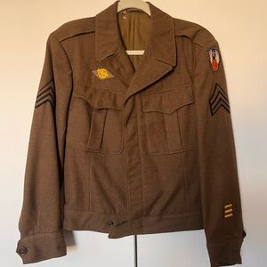 Men's Brown Military Style Jacket